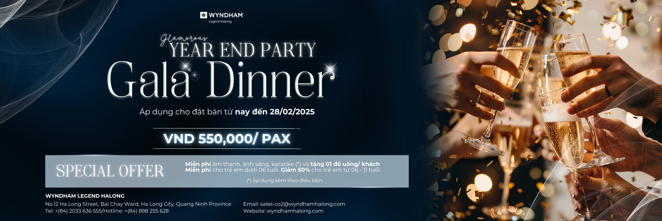 Chương trình ưu đãi đặc biệt Year End Party tại Wyndham Legend Halong